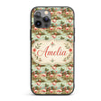 Tropical Flamingo Birds with Exotic Plants Scene Custom Name Protective Phone Case Mobile Cover Durable Everyday Smartphone Shock Resistant