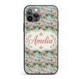 Soft Pink Flamingo Birds in Calm Water Scene Custom Name Protective Phone Case Mobile Cover Durable Everyday Smartphone Shock Resistant