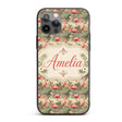 Elegant Flamingo Birds with Botanical Jungle Custom Name Protective Phone Case Mobile Cover Durable Everyday Smartphone Shock Resistant