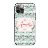 Delicate Flamingo Birds with Soft Floral Water Custom Name Protective Phone Case Mobile Cover Durable Everyday Smartphone Shock Resistant