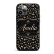 Luxury Gold Hot Air Balloons Night Sky Seamless Custom Name Protective Phone Case Mobile Cover Durable Everyday Smartphone Shock Resistant