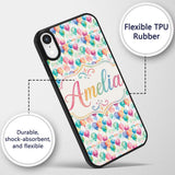 Soft Pastel Balloon Dreamy Seamless Pattern Light Custom Name Protective Phone Case Mobile Cover Durable Everyday Smartphone Shock Resistant