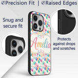 Soft Pastel Balloon Dreamy Seamless Pattern Light Custom Name Protective Phone Case Mobile Cover Durable Everyday Smartphone Shock Resistant