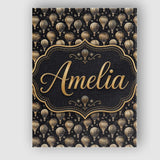Personalised Name Luxury Gold Hot Air Custom Modern Room Accent Creative Decorator Style Canvas Wall Art Print Decor Picture Ready to Hang