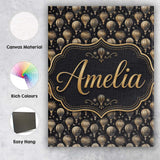 Personalised Name Luxury Gold Hot Air Custom Modern Room Accent Creative Decorator Style Canvas Wall Art Print Decor Picture Ready to Hang
