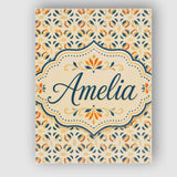 Personalised Name Modern Organic Leaf and Custom  Unique Gift Idea Elegant Feature Canvas Wall Art Print Decor Picture Ready to Hang