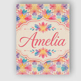 Personalised Name Soft Watercolour Floral Custom  Unique Gift Idea Elegant Feature Canvas Wall Art Print Decor Picture Ready to Hang