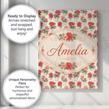 Personalised Name Small Potted Coral Custom Premium Decorative Design Modern Room Accent Canvas Wall Art Print Decor Picture Ready to Hang