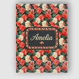 Personalised Name Classic Red and Cream Custom  Modern Room Accent Elegant Feature Canvas Wall Art Print Decor Picture Ready to Hang