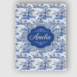 Personalised Name Blue Asian Garden Landscape Custom Unique Gift Idea Modern Room Accent Canvas Wall Art Print Decor Picture Ready to Hang