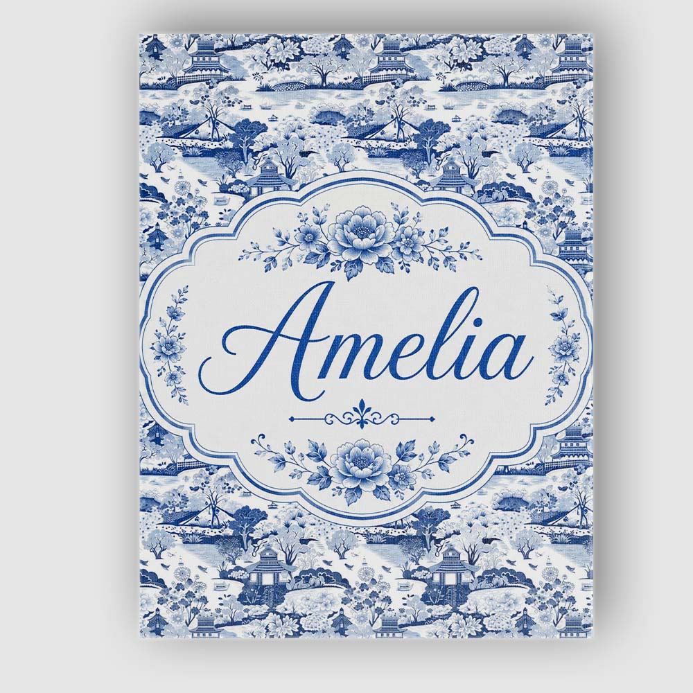 Personalised Name Classic Oriental Landscape Custom Bespoke  Contemporary Display Canvas Wall Art Print Decor Picture Ready to Hang