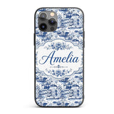 Classic Oriental Landscape Pagoda Garden Scenic Custom Name Protective Phone Case Mobile Cover Durable Everyday Smartphone Shock Resistant