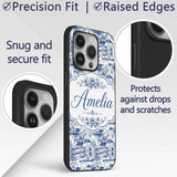 Classic Oriental Landscape Pagoda Garden Scenic Custom Name Protective Phone Case Mobile Cover Durable Everyday Smartphone Shock Resistant