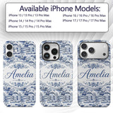 Classic Oriental Landscape Pagoda Garden Scenic Custom Name Protective Phone Case Mobile Cover Durable Everyday Smartphone Shock Resistant