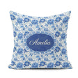 Custom Name Soft Peony Floral Seamless Botanical Elegant Pattern Square Filled Cushion Throw Pillow Sofa Bed Home Decor Zip Washable UK Made