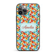 Bright Tropic Hibiscus Bloom Wild Floral Seamless Custom Name Protective Phone Case Mobile Cover Durable Everyday Smartphone Shock Resistant