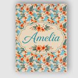 Personalised Name Soft Blue Tropical Custom Premium Decorative Design Modern Room Accent Canvas Wall Art Print Decor Picture Ready to Hang