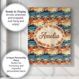 Personalised Name Tropical Island Sunset Custom  Unique Gift Idea Elegant Feature Canvas Wall Art Print Decor Picture Ready to Hang