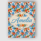 Personalised Name Exotic Island Hibiscus Custom  Unique Gift Idea Elegant Feature Canvas Wall Art Print Decor Picture Ready to Hang