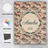 Personalised Name Classic Landscape Waves Custom  Unique Gift Idea Elegant Feature Canvas Wall Art Print Decor Picture Ready to Hang