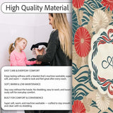 Vintage Floral Japanese Blossom Pattern Seamless Name Cute Unique  Personalised Custom Name Super Soft Fleece Blanket Bed Sofa Throw