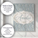 Personalised Name Delicate White Blossom Custom  Unique Gift Idea Elegant Feature Canvas Wall Art Print Decor Picture Ready to Hang