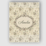 Personalised Name Soft Neutral Floral Custom Modern Room Accent Creative Decorator Style Canvas Wall Art Print Decor Picture Ready to Hang