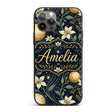 Glowing Red Poppy Flowers Stars Printed Design Custom Name Protective Phone Case Mobile Cover Durable Everyday Smartphone Shock Resistant