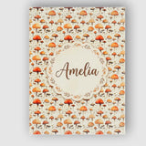 Personalised Name Autumn Mushroom Scatter Custom  Unique Gift Idea Elegant Feature Canvas Wall Art Print Decor Picture Ready to Hang