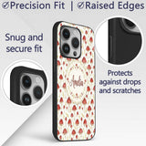Autumn Orange Woodland Mushroom Printed Design Custom Name Protective Phone Case Mobile Cover Durable Everyday Smartphone Shock Resistant