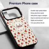 Autumn Orange Woodland Mushroom Printed Design Custom Name Protective Phone Case Mobile Cover Durable Everyday Smartphone Shock Resistant