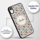 Woodland Red Toadstool Mushroom Printed Design Custom Name Protective Phone Case Mobile Cover Durable Everyday Smartphone Shock Resistant
