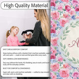 Romantic Watercolor Roses Floral Garden Seamless Pattern Name Cute  Personalised Custom Name Super Soft Fleece Blanket Bed Sofa Throw