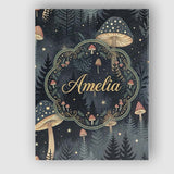 Personalised Name Glowing Mushroom Botanical Night Forest Seamless Custom  Unique Canvas Wall Art Print Decor Picture Ready to Hang