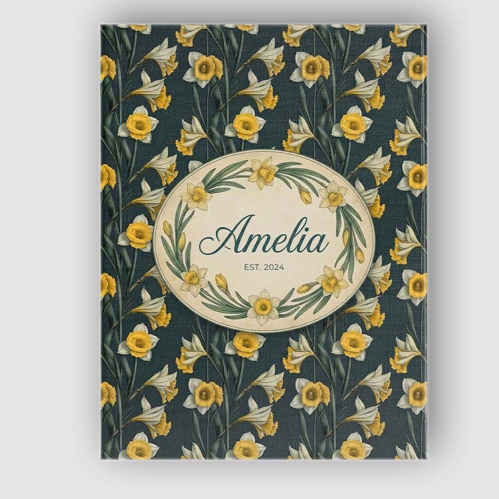Personalised Name Elegant Yellow White Custom  Unique Gift Idea Modern Room Accent Canvas Wall Art Print Decor Picture Ready to Hang