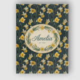 Personalised Name Elegant Yellow White Custom  Unique Gift Idea Modern Room Accent Canvas Wall Art Print Decor Picture Ready to Hang