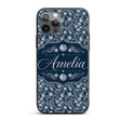 Abstract Ocean Bubble Texture Seamless Pattern Custom Name Protective Phone Case Mobile Cover Durable Everyday Smartphone Shock Resistant