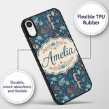 Detailed Marine Life Coral Sea Creatures Seamless Custom Name Protective Phone Case Mobile Cover Durable Everyday Smartphone Shock Resistant