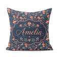 Custom Name Playful Underwater Ocean Animals Seamless Name Cute Square Filled Cushion Throw Pillow Sofa Bed Home Decor Zip Washable UK Made