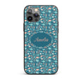 Cute Ocean Sea Life Fish Coral Reef Seamless Custom Name Protective Phone Case Mobile Cover Durable Everyday Smartphone Shock Resistant