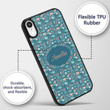 Cute Ocean Sea Life Fish Coral Reef Seamless Custom Name Protective Phone Case Mobile Cover Durable Everyday Smartphone Shock Resistant