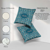 Custom Name Ocean Sea Life Fish Coral Reef Seamless Pattern Name Square Filled Cushion Throw Pillow Sofa Bed Home Decor Zip Washable UK Made