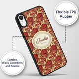 Vintage Red Hot Air Balloons Sky Travel Seamless Custom Name Protective Phone Case Mobile Cover Durable Everyday Smartphone Shock Resistant