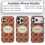 Vintage Red Hot Air Balloons Sky Travel Seamless Custom Name Protective Phone Case Mobile Cover Durable Everyday Smartphone Shock Resistant