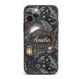 Celestial Lantern Moon Pine Leaves Night Seamless Custom Name Protective Phone Case Mobile Cover Durable Everyday Smartphone Shock Resistant