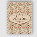 Personalised Name Coffee Desserts Cups and Custom  Unique Gift Idea Elegant Feature Canvas Wall Art Print Decor Picture Ready to Hang