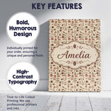 Personalised Name Coffee Desserts Cups and Custom  Unique Gift Idea Elegant Feature Canvas Wall Art Print Decor Picture Ready to Hang