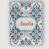 Personalised Name Decorative Folk Floral Custom  Unique Gift Idea Elegant Feature Canvas Wall Art Print Decor Picture Ready to Hang