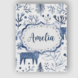 Personalised Name Minimal Nordic Deer Custom Modern Room Accent Creative Decorator Style Canvas Wall Art Print Decor Picture Ready to Hang