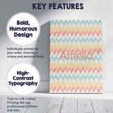 Personalised Name Pastel Chevron Zigzag Custom  Modern Room Accent Elegant Feature Canvas Wall Art Print Decor Picture Ready to Hang